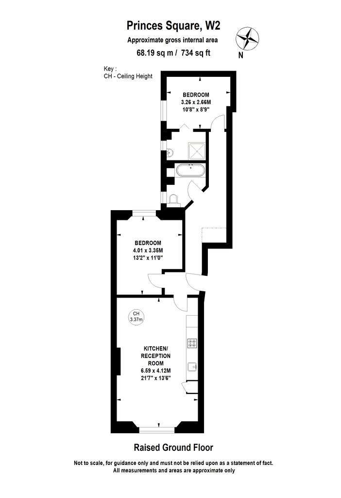 2 bedroom flat to rent - floorplan