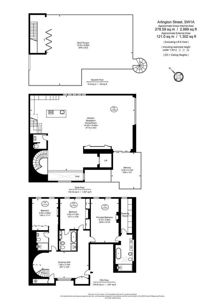 3 bedroom flat to rent - floorplan