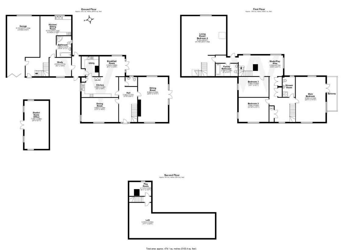 5 bedroom detached house for sale - floorplan