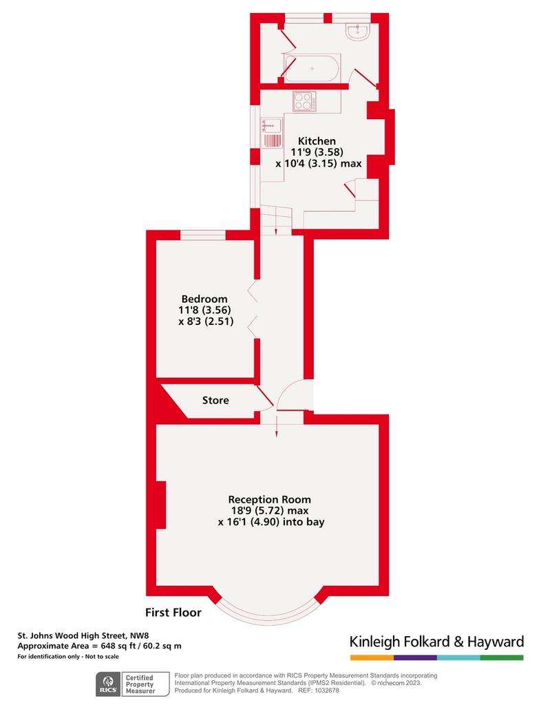 1 bedroom flat for sale - floorplan