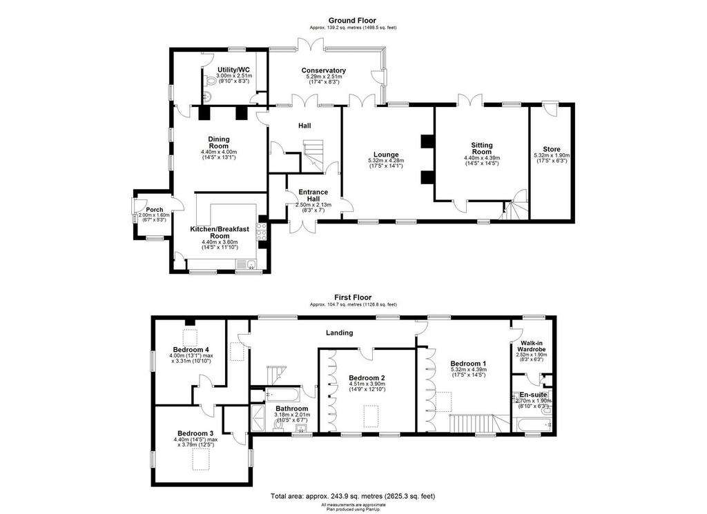 4 bedroom barn conversion to rent - floorplan