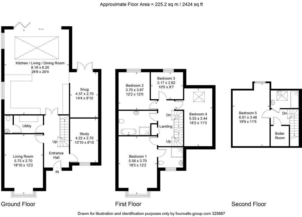 5 bedroom detached house for sale - floorplan