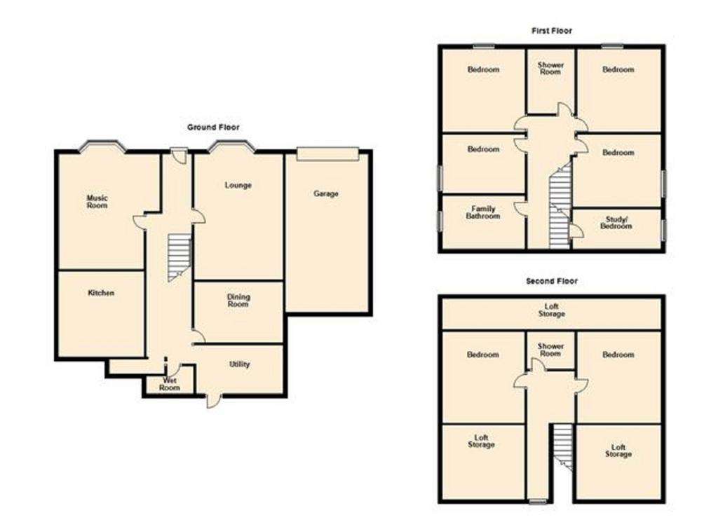 7 bedroom detached house for sale - floorplan