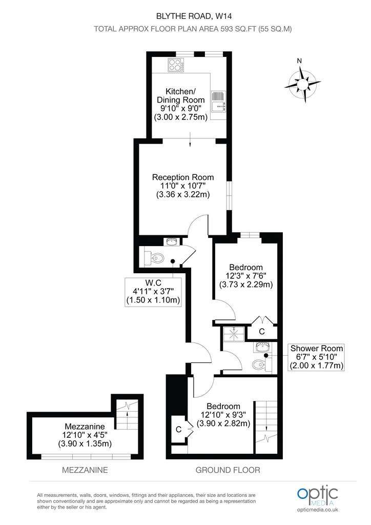 2 bedroom flat for sale - floorplan