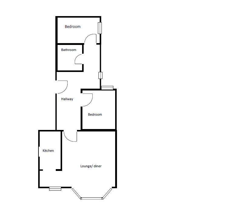 2 bedroom flat to rent - floorplan