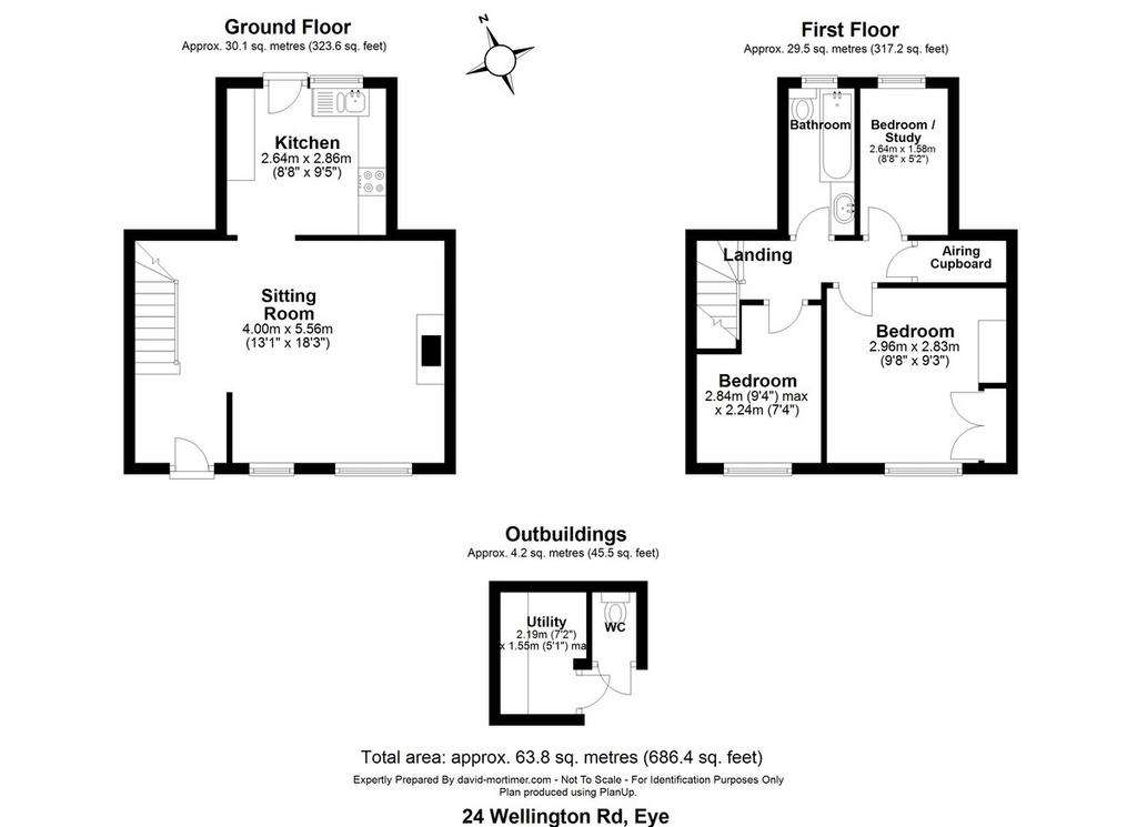 3 bedroom terraced house for sale - floorplan