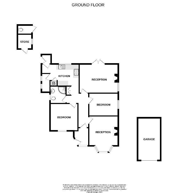 2 bedroom bungalow for sale - floorplan