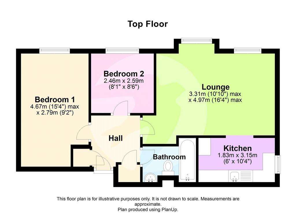 2 bedroom flat for sale - floorplan