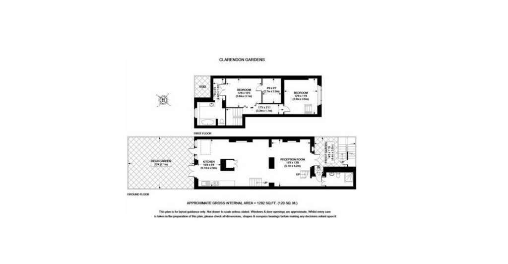 2 bedroom flat to rent - floorplan