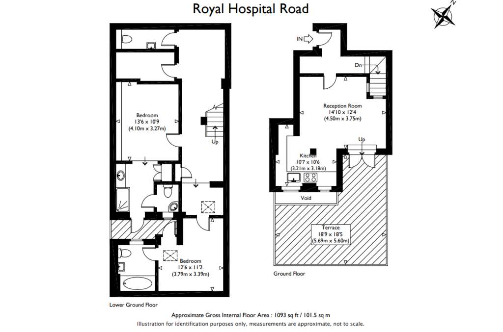 2 bedroom maisonette to rent - floorplan