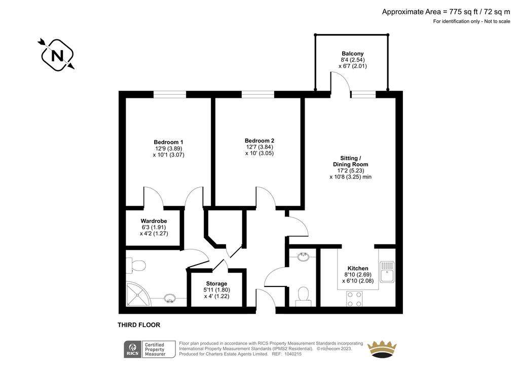 2 bedroom flat for sale - floorplan