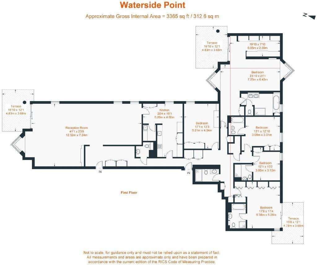 5 bedroom flat to rent - floorplan