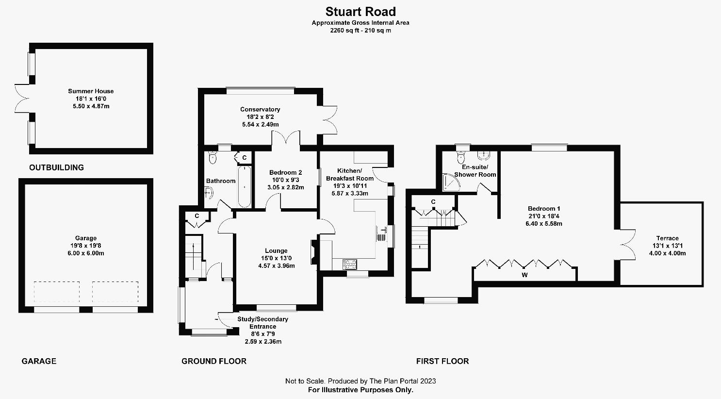 2 bedroom detached house for sale - floorplan