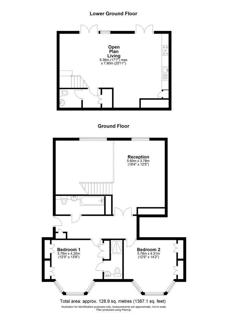 2 bedroom flat to rent - floorplan