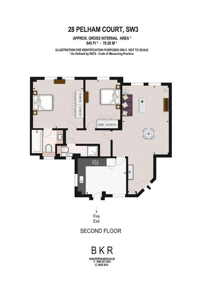 2 bedroom flat to rent - floorplan