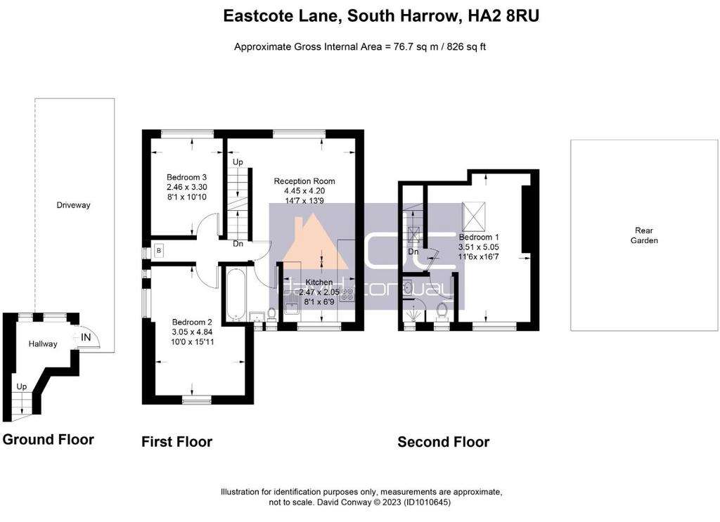 3 bedroom maisonette for sale - floorplan