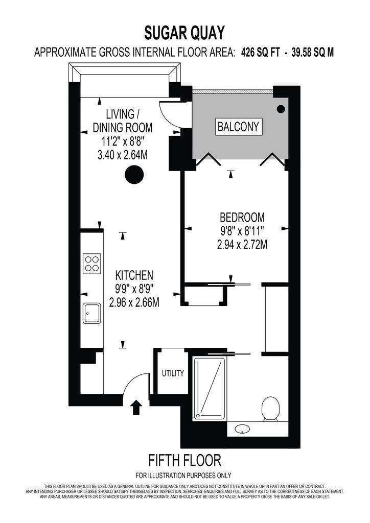 1 bedroom flat to rent - floorplan