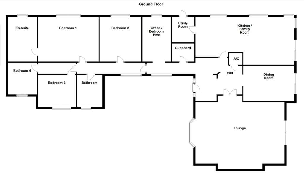 5 bedroom semi-detached bungalow for sale - floorplan