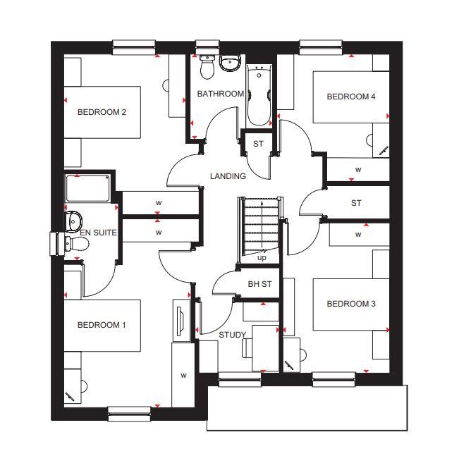 4 bedroom detached house for sale - floorplan