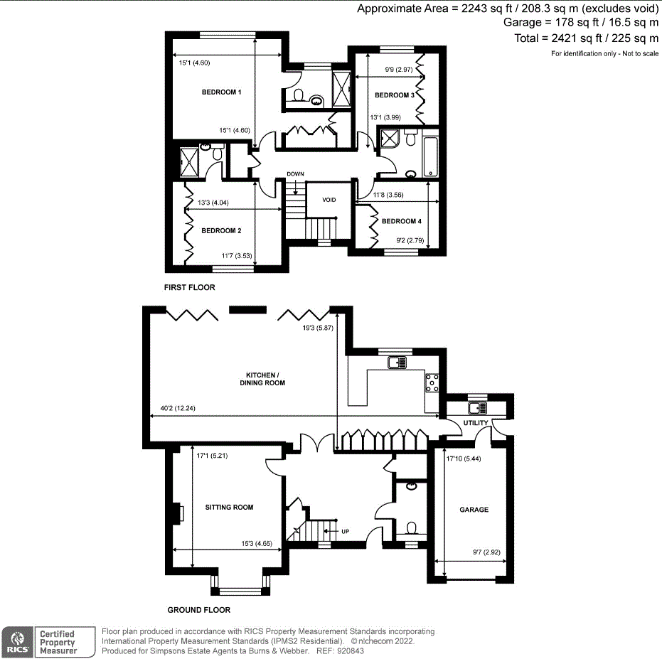 4 bedroom detached house to rent - floorplan