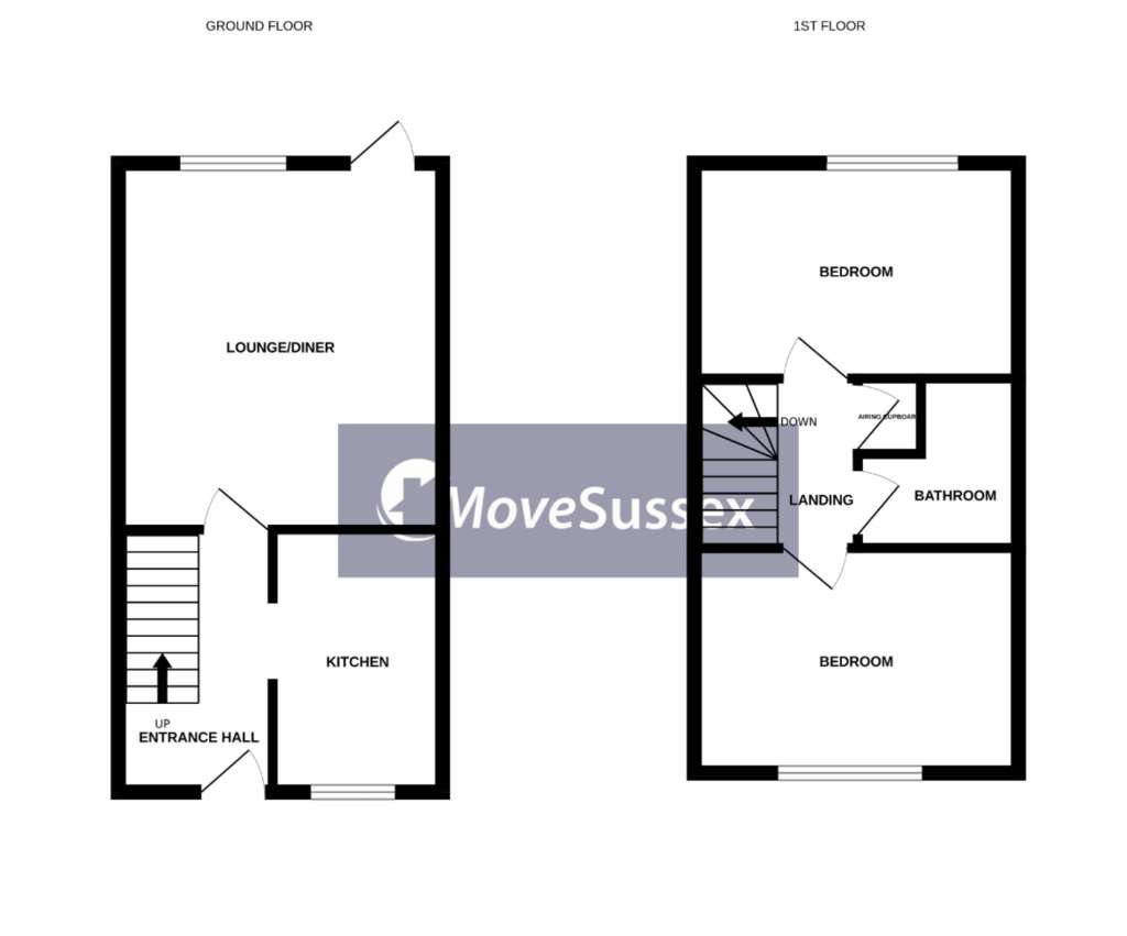 2 bedroom terraced house for sale - floorplan