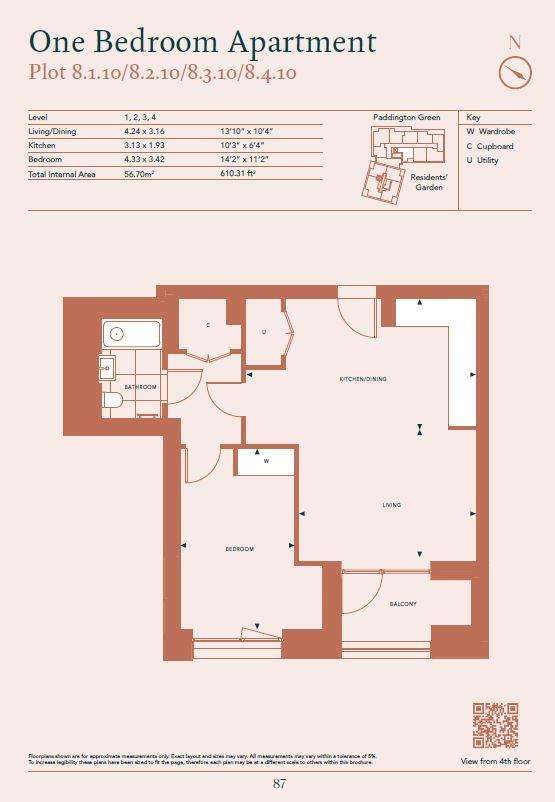 1 bedroom flat for sale - floorplan