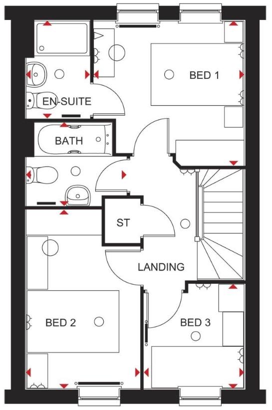 3 bedroom terraced house for sale - floorplan