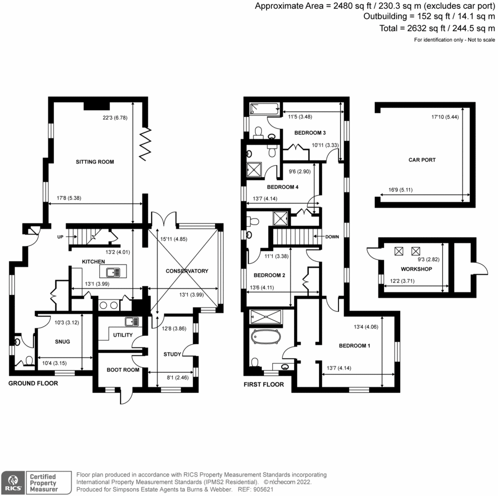 4 bedroom detached house for sale - floorplan