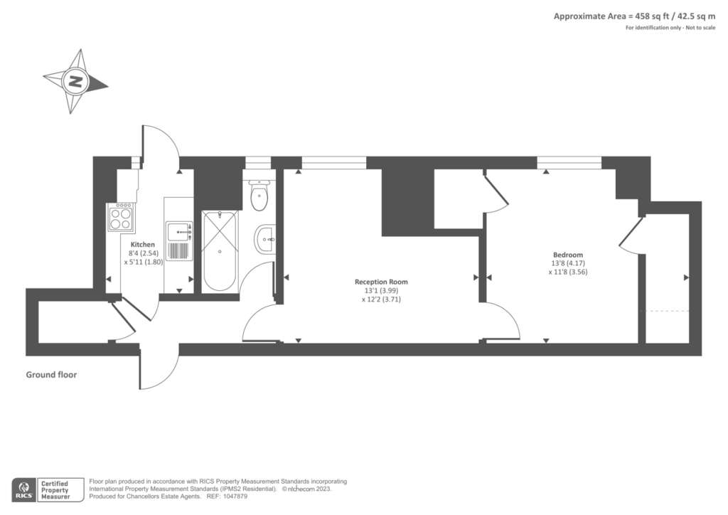 1 bedroom flat to rent - floorplan