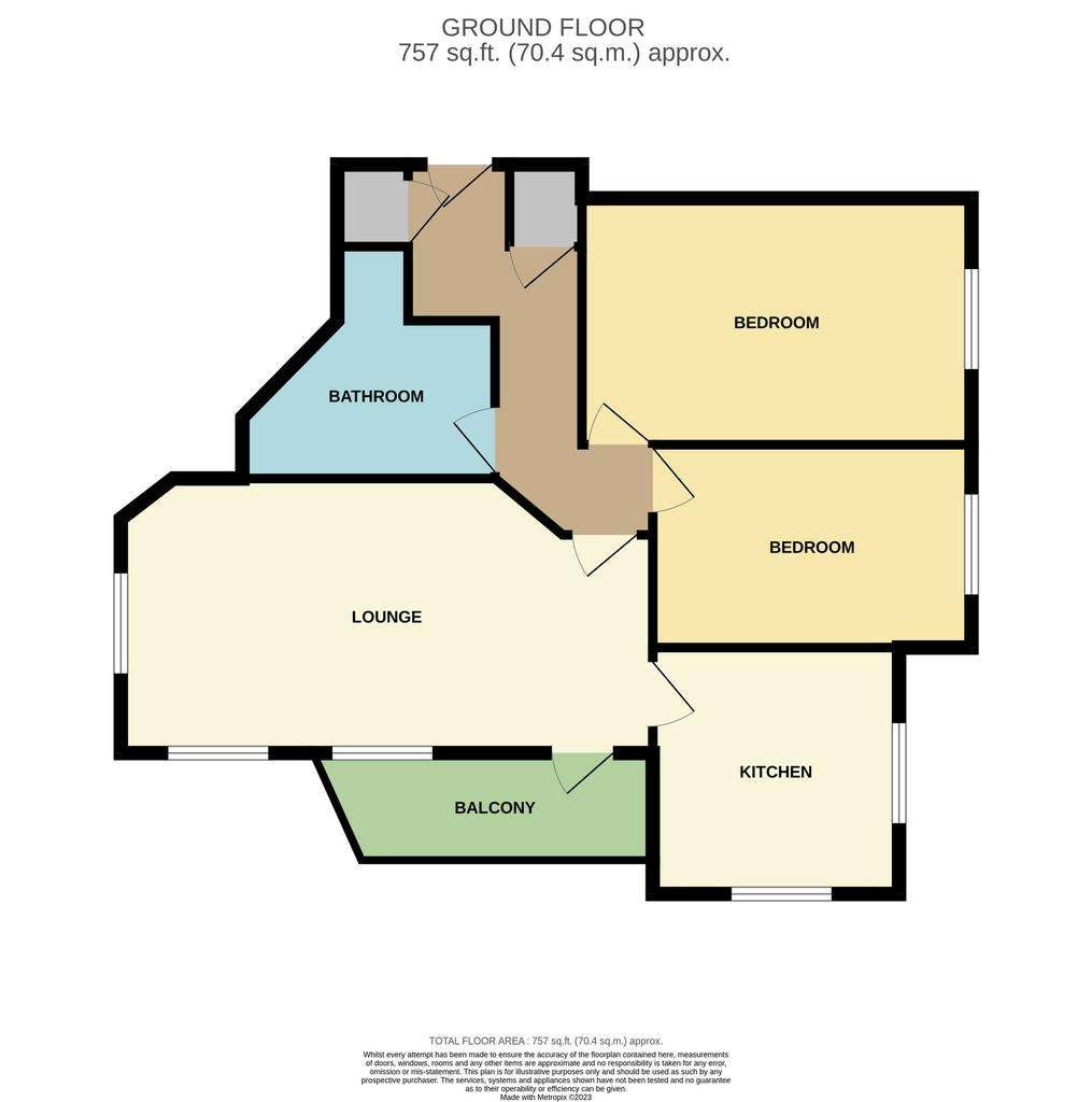 2 bedroom flat for sale - floorplan