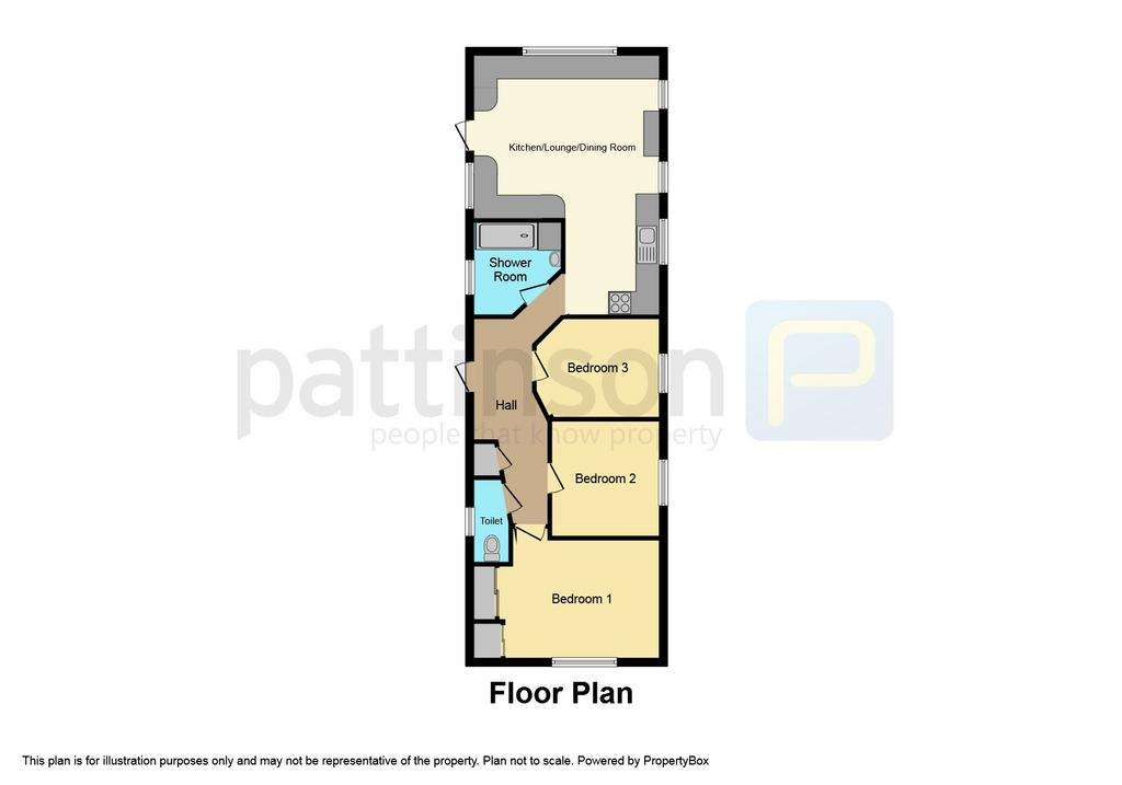 3 bedroom park home for sale - floorplan