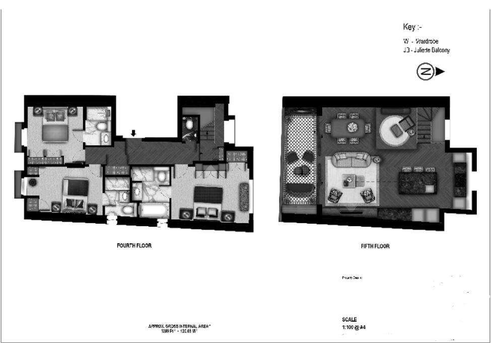 3 bedroom flat to rent - floorplan