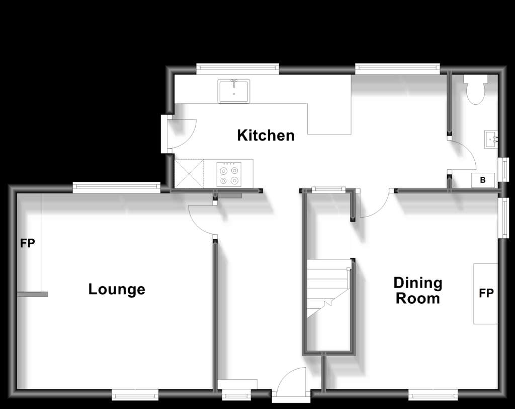 2 bedroom character property for sale - floorplan