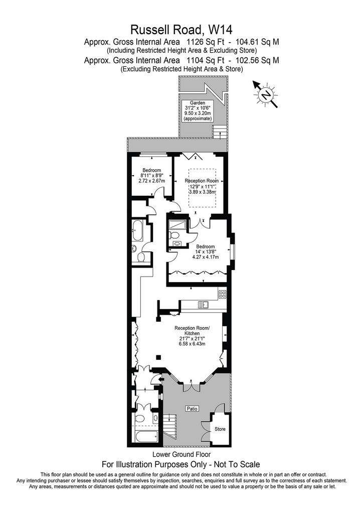 2 bedroom flat to rent - floorplan