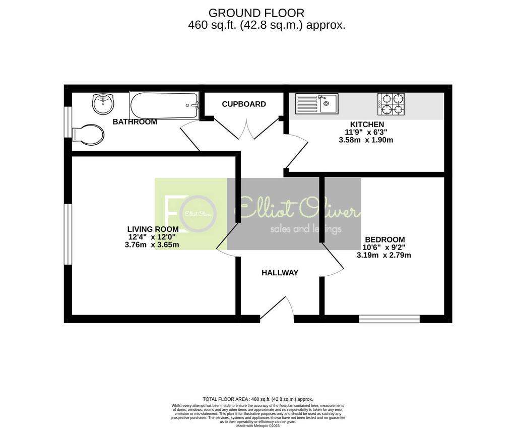 1 bedroom flat for sale - floorplan