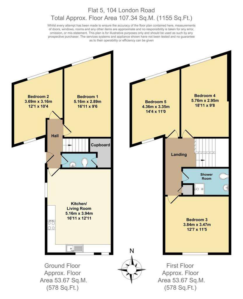 5 bedroom flat to rent - floorplan
