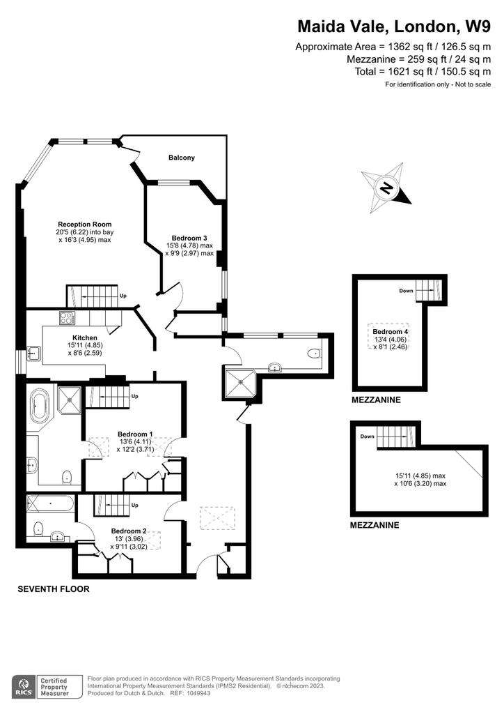 3 bedroom flat to rent - floorplan