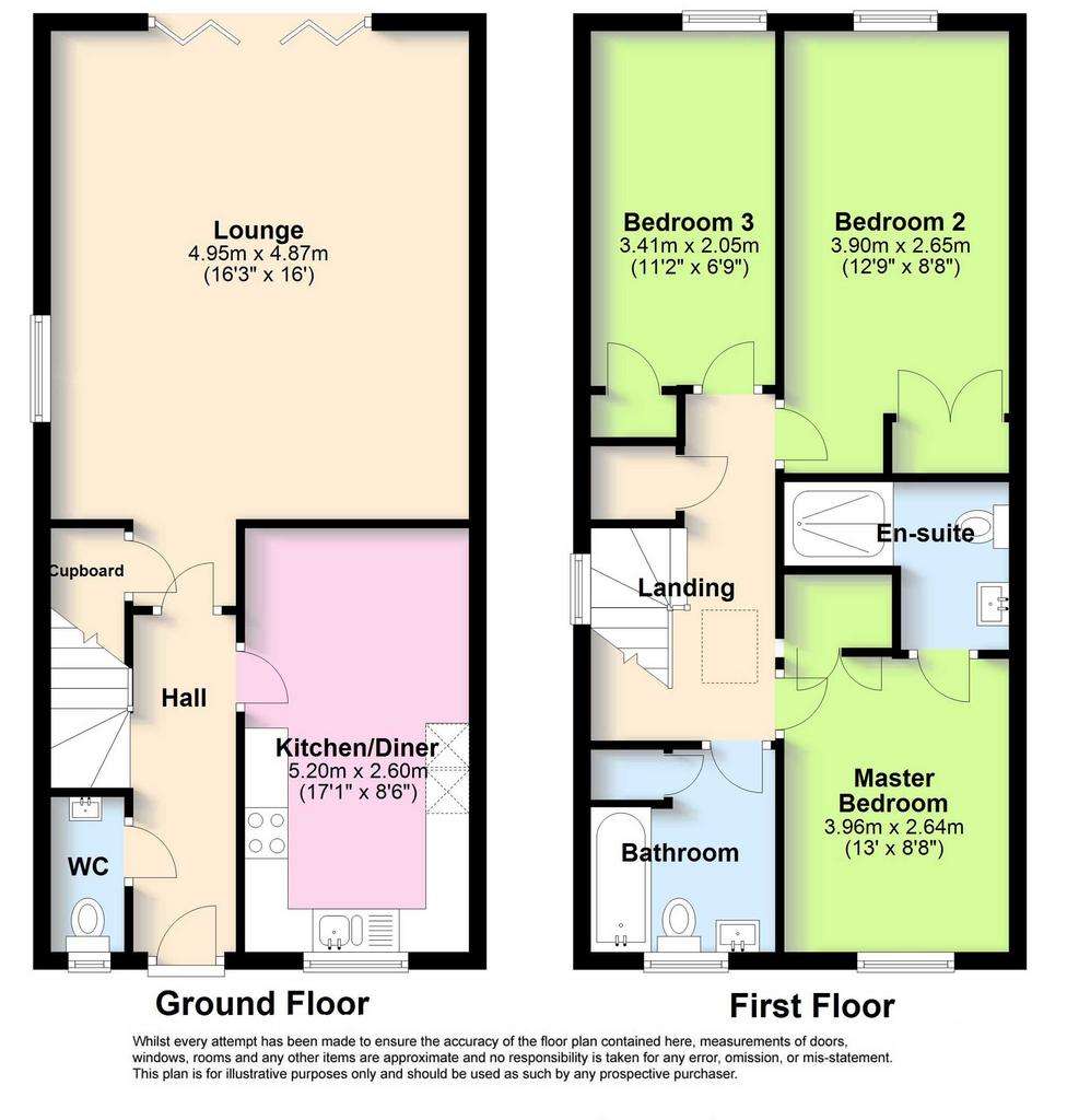 3 bedroom semi-detached house for sale - floorplan