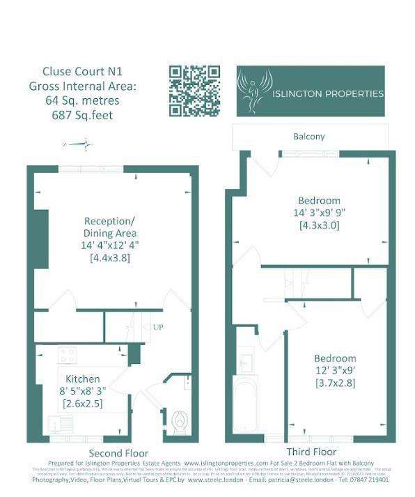 2 bedroom flat for sale - floorplan