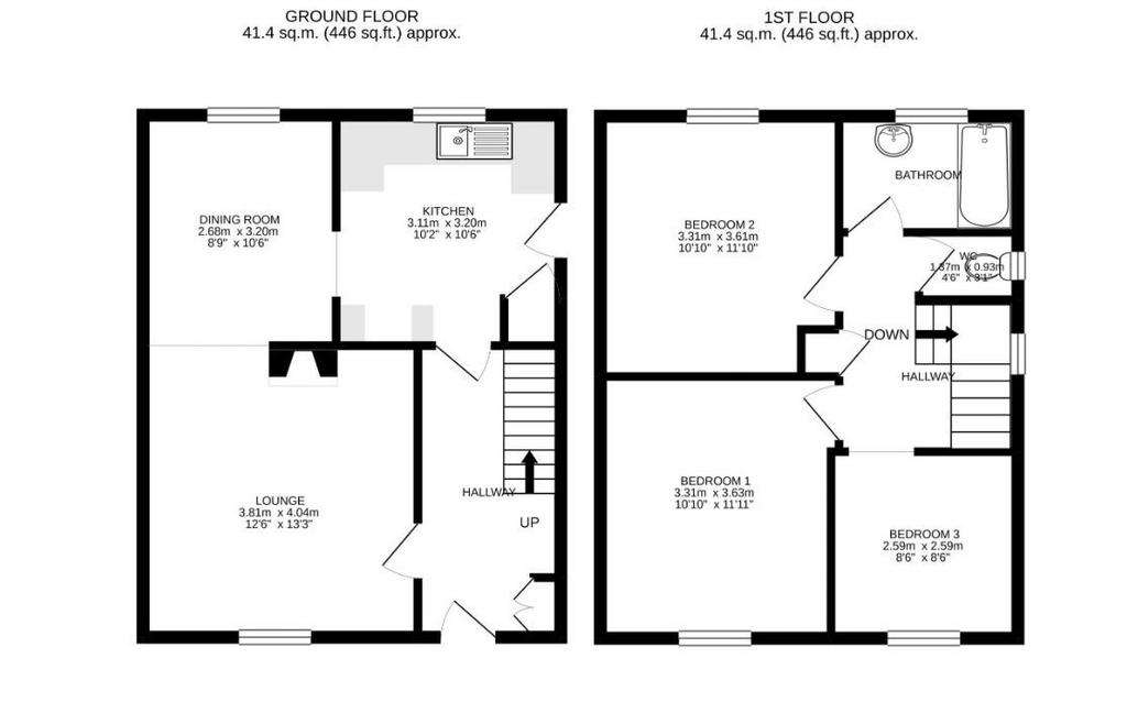 3 bedroom semi-detached house for sale - floorplan