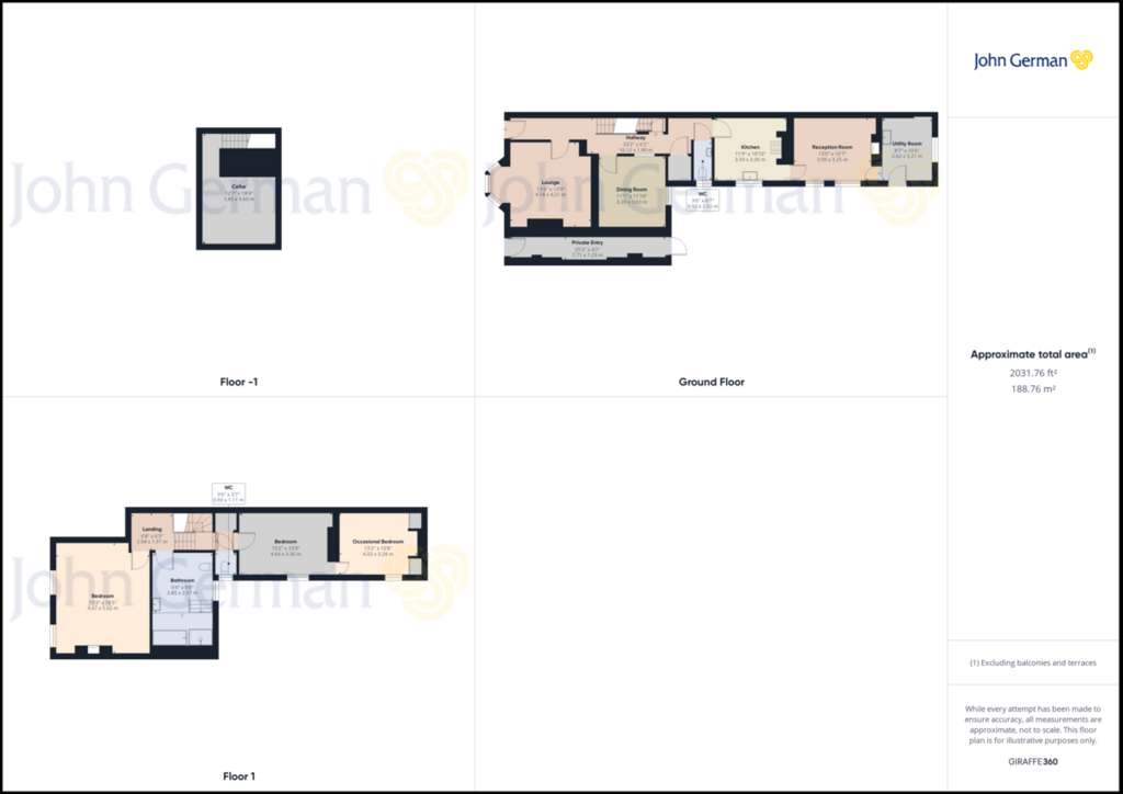 2 bedroom terraced house for sale - floorplan