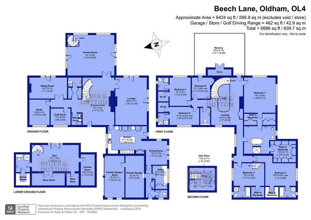 6 bedroom detached house for sale - floorplan