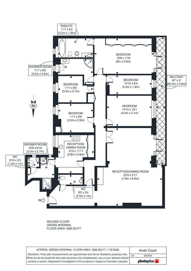 5 bedroom flat for sale - floorplan