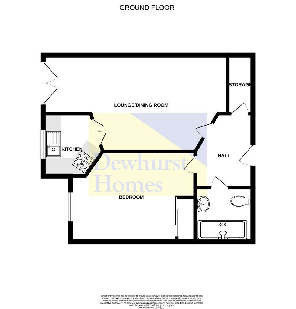 1 bedroom retirement property for sale - floorplan