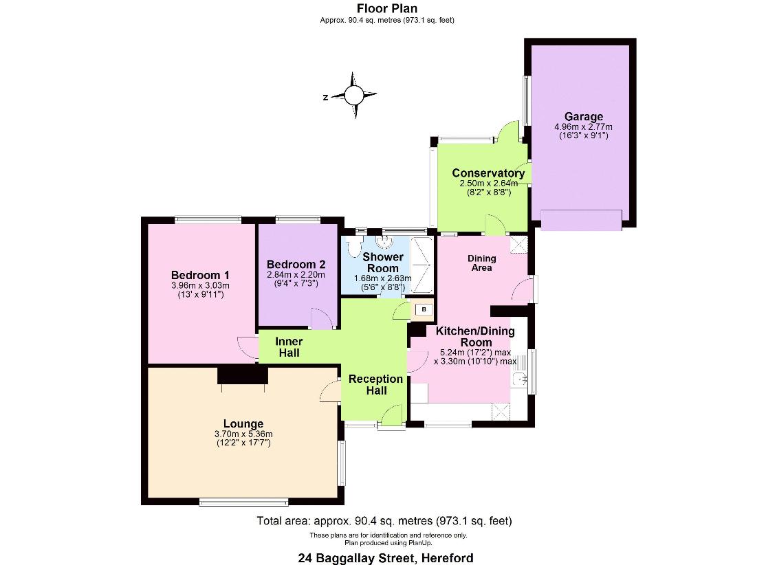 2 bedroom bungalow for sale - floorplan