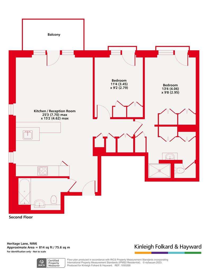 2 bedroom flat for sale - floorplan