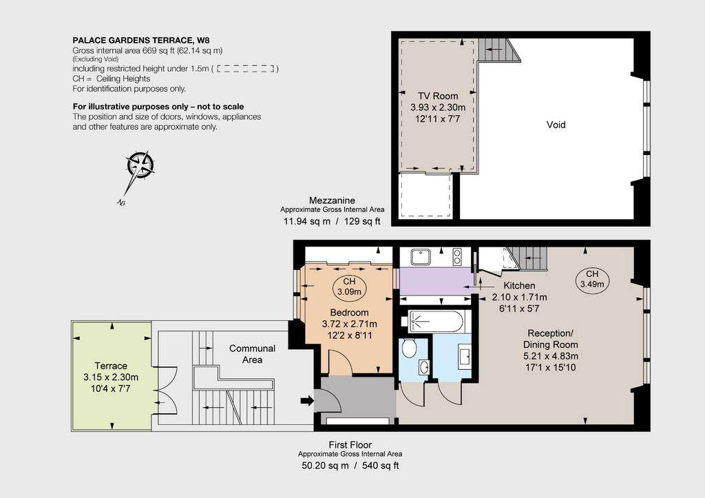 1 bedroom flat to rent - floorplan