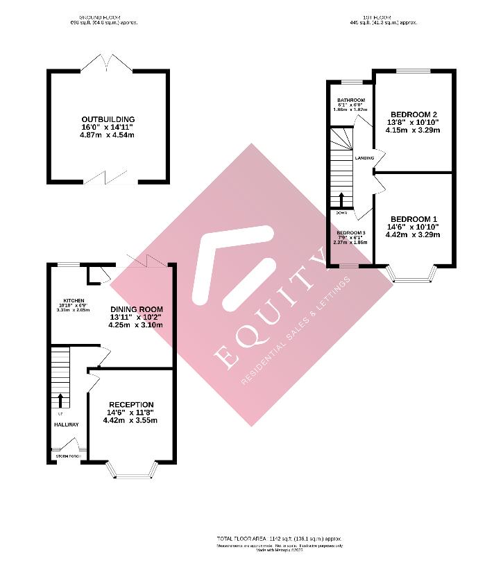 3 bedroom property for sale - floorplan