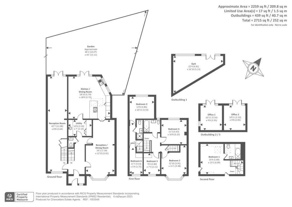 6 bedroom semi-detached house for sale - floorplan