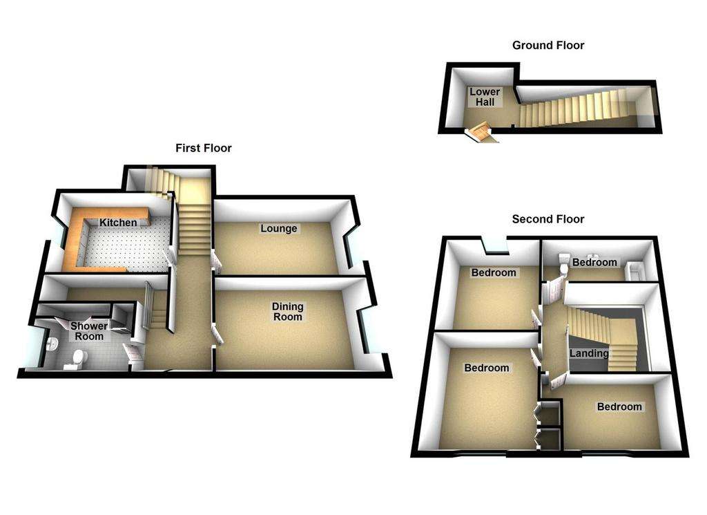 4 bedroom maisonette for sale - floorplan